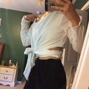 Sabo skirt white flowy shirt